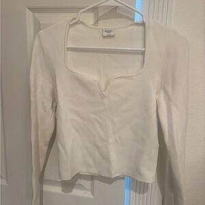 Abercrombie & Fitch Cream Long Sleeve Top